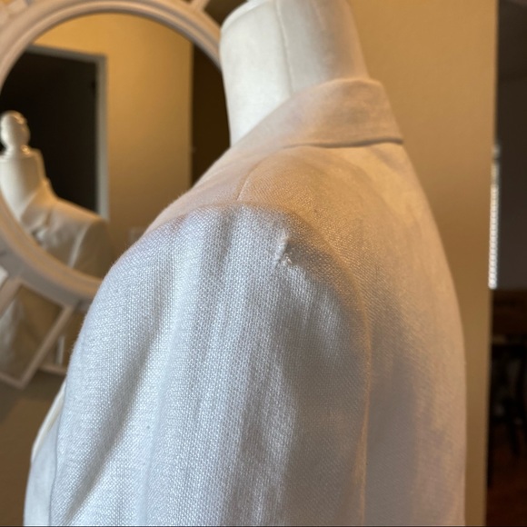 Helmut Lang Off-White Hemp and Cotton-blend Blazer - Picture 16 of 16